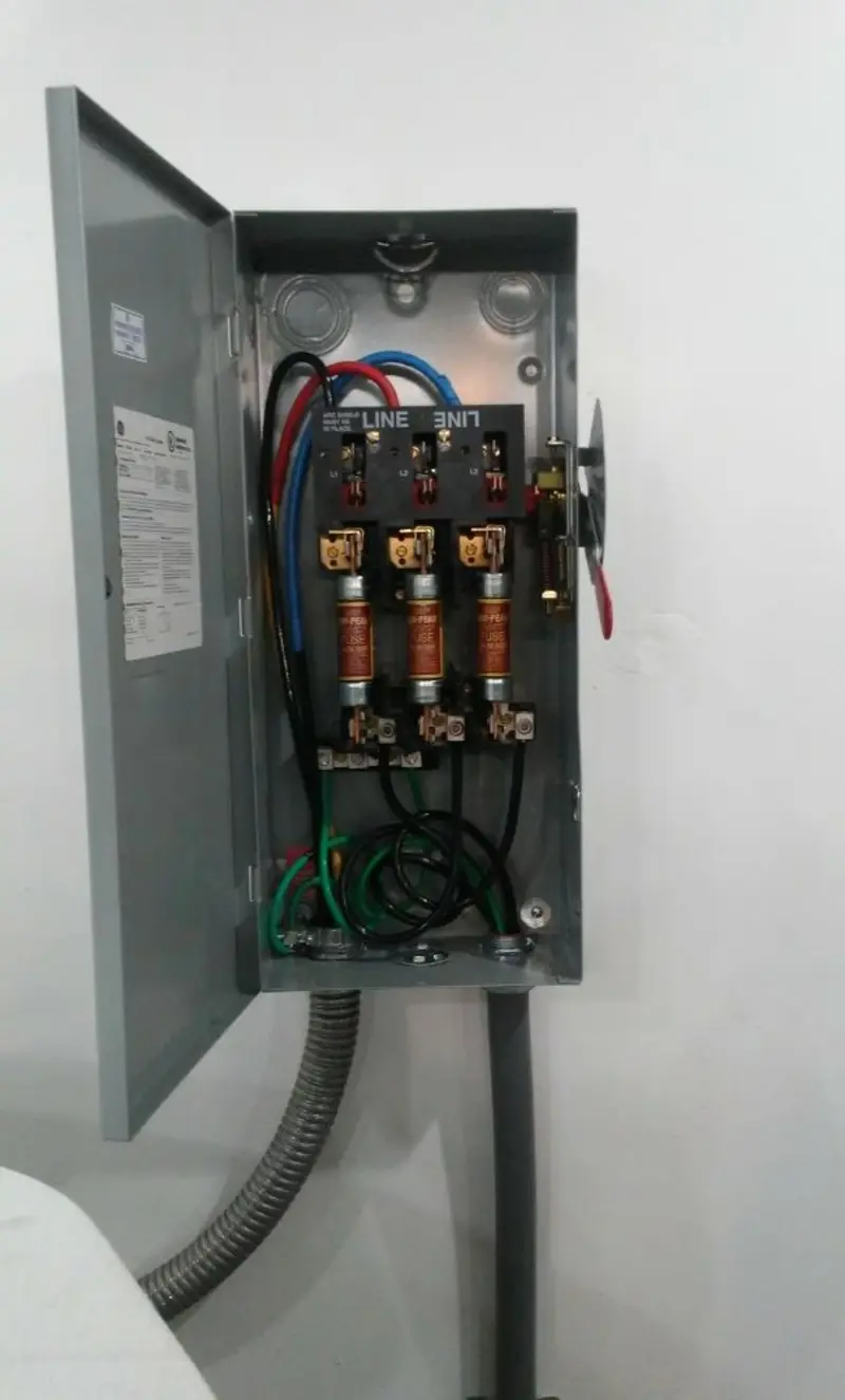Three-phase disconnect switch installed for Electrical Wiring & Rewiring in Bismarck