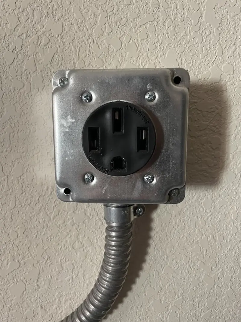 NEMA 14-50 outlet installed for Smart Home Electrical in Bismarck